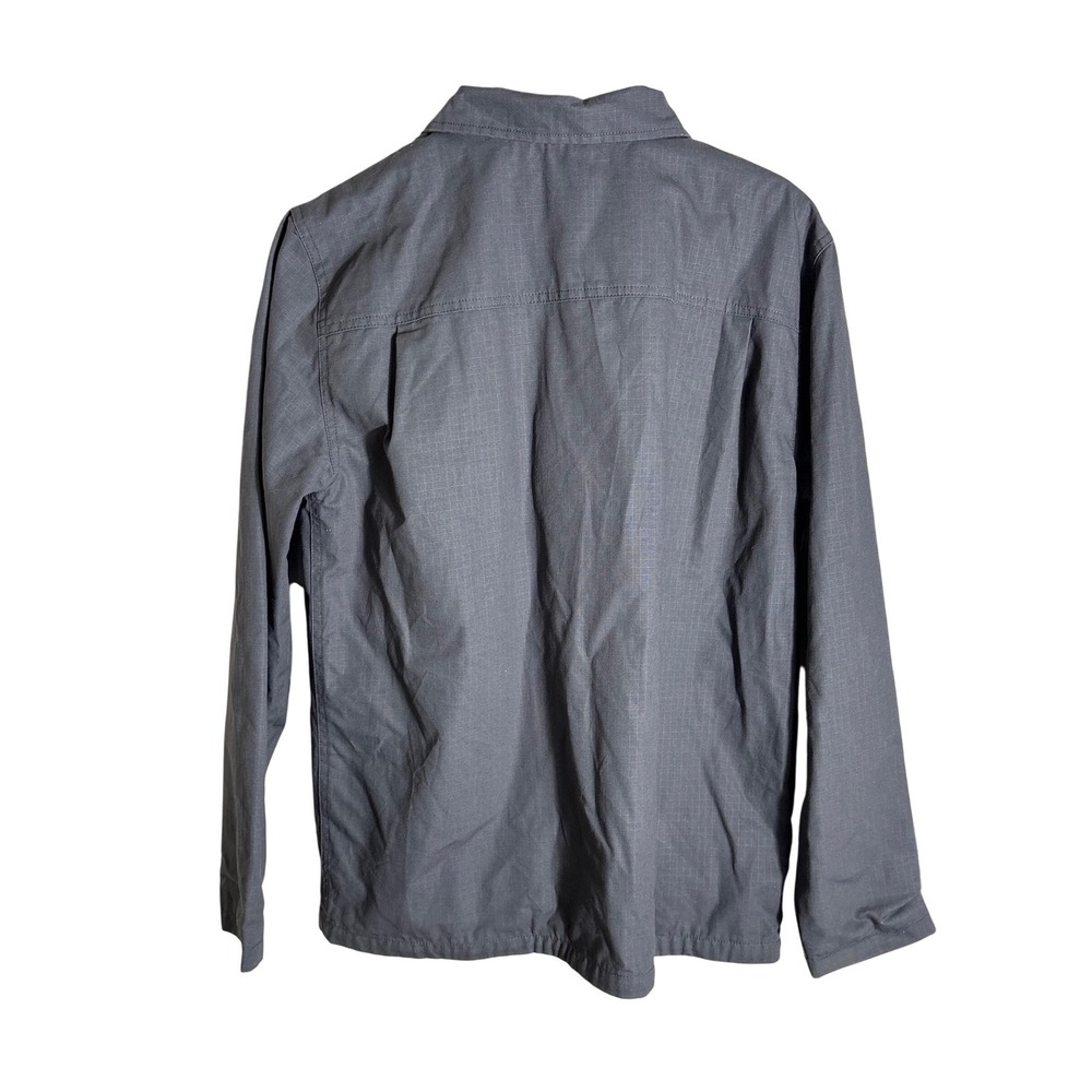 Vans Off The Wall Ripstop Field Jacket Mens Medium Grey Invisible Stowaway Hood - Picture 15 of 15